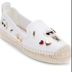Karl Lagerfeld Paris Espadrille Flats New In Box Sz. 9.5